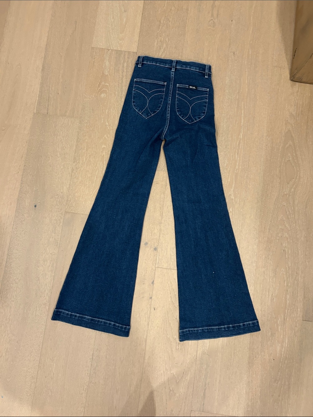 ROLLA'S Dark Blue east coast flare High-Rise Wide Leg Jeans - Picture 8 of 8